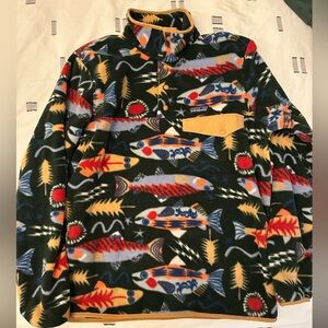 Patagonia Synchilla Salmon Energy Pattern Fleece Pullover